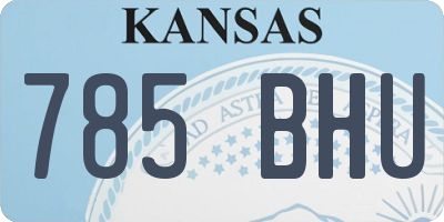 KS license plate 785BHU