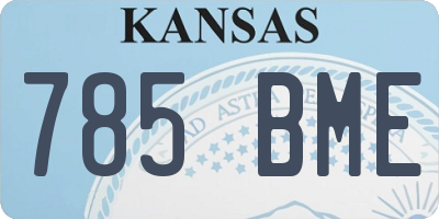 KS license plate 785BME