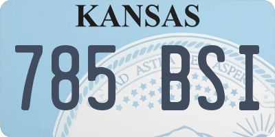 KS license plate 785BSI