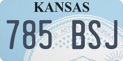 KS license plate 785BSJ