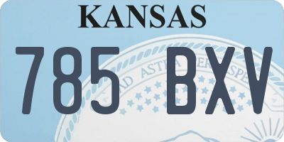 KS license plate 785BXV