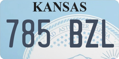 KS license plate 785BZL
