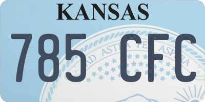 KS license plate 785CFC