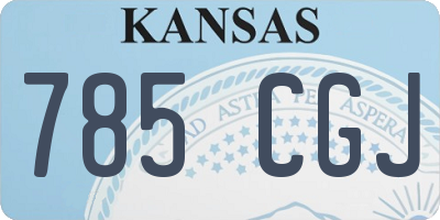KS license plate 785CGJ