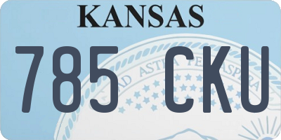 KS license plate 785CKU
