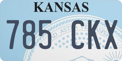 KS license plate 785CKX