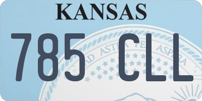 KS license plate 785CLL