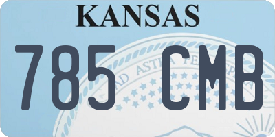 KS license plate 785CMB
