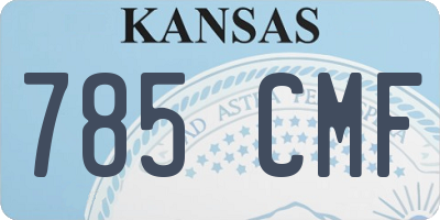 KS license plate 785CMF