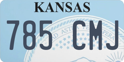 KS license plate 785CMJ