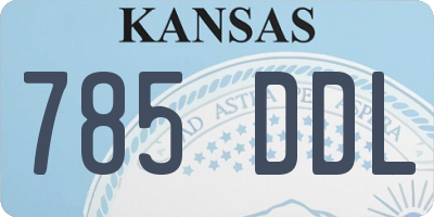 KS license plate 785DDL