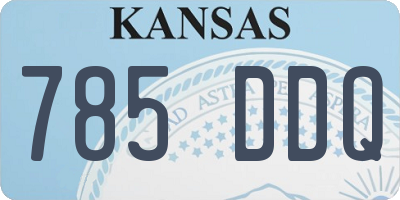 KS license plate 785DDQ