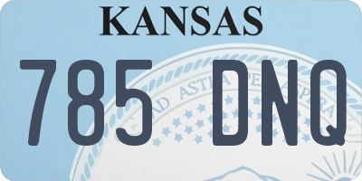 KS license plate 785DNQ