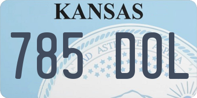 KS license plate 785DOL