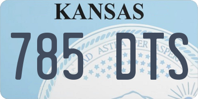 KS license plate 785DTS