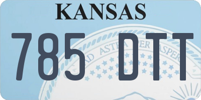 KS license plate 785DTT