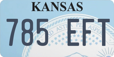 KS license plate 785EFT