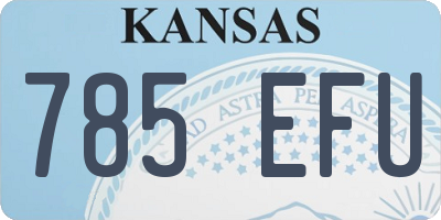 KS license plate 785EFU