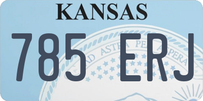 KS license plate 785ERJ