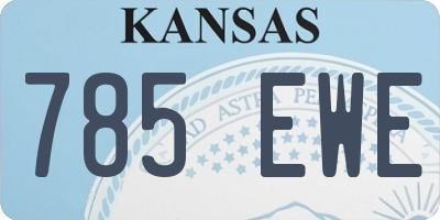 KS license plate 785EWE