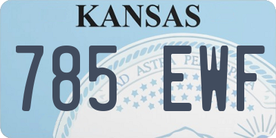 KS license plate 785EWF
