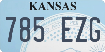 KS license plate 785EZG