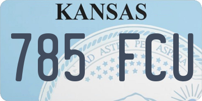 KS license plate 785FCU