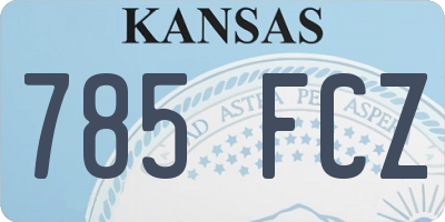 KS license plate 785FCZ