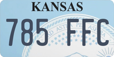KS license plate 785FFC