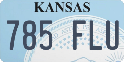 KS license plate 785FLU