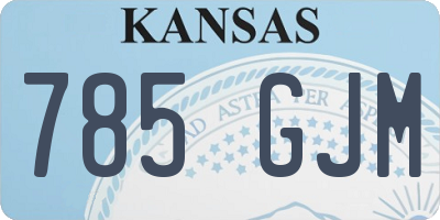 KS license plate 785GJM