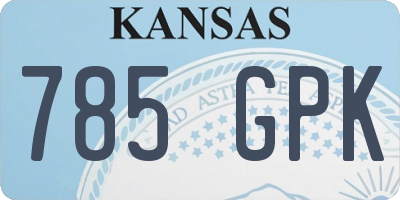 KS license plate 785GPK
