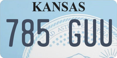 KS license plate 785GUU