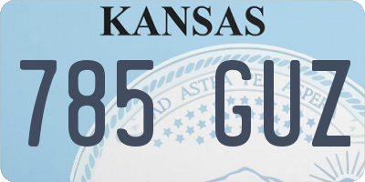 KS license plate 785GUZ