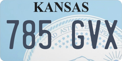 KS license plate 785GVX