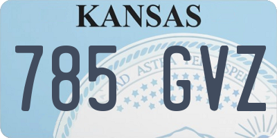 KS license plate 785GVZ