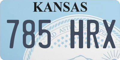 KS license plate 785HRX