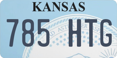 KS license plate 785HTG