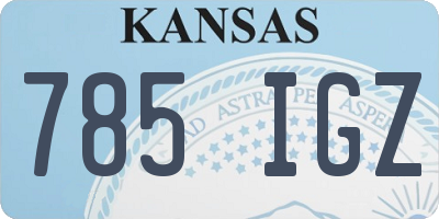 KS license plate 785IGZ