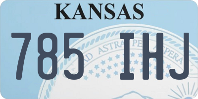 KS license plate 785IHJ