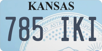 KS license plate 785IKI