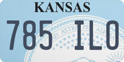 KS license plate 785ILO