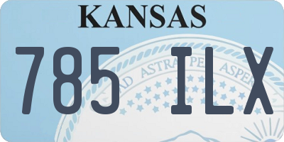 KS license plate 785ILX