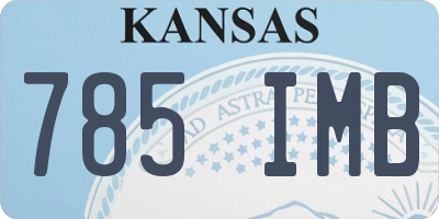 KS license plate 785IMB
