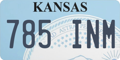 KS license plate 785INM