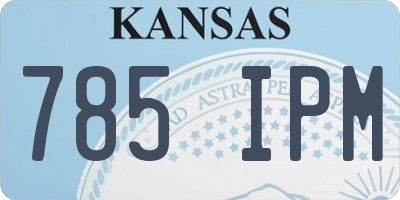 KS license plate 785IPM