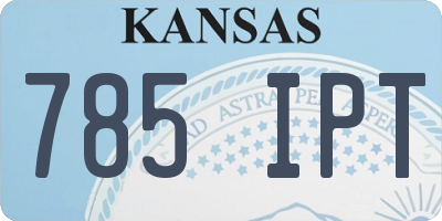 KS license plate 785IPT