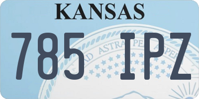 KS license plate 785IPZ