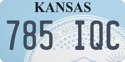 KS license plate 785IQC