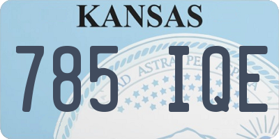 KS license plate 785IQE